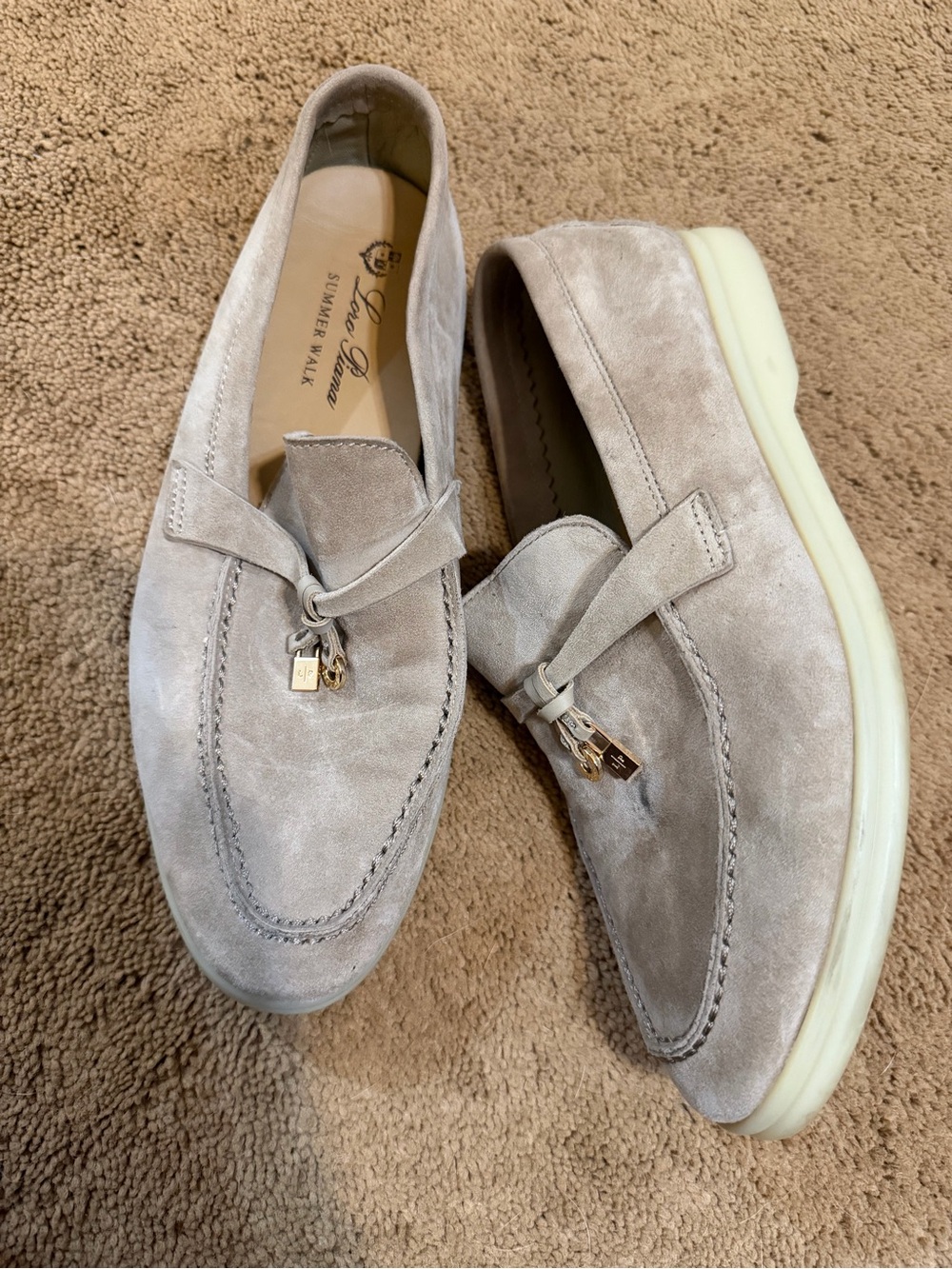 Loro Piana Summer Charms Walk suede loafers It38 - Picture 2 of 11